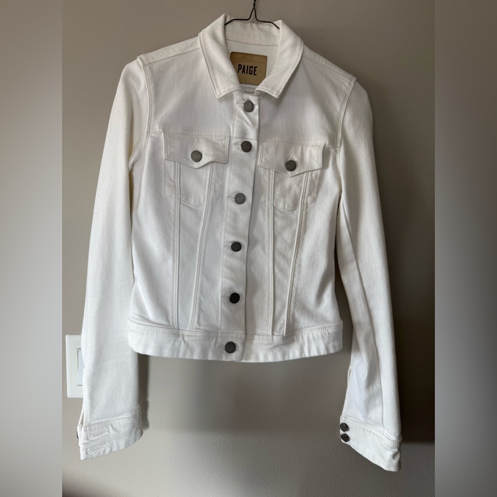 Paige Denim Jacket White Size XS